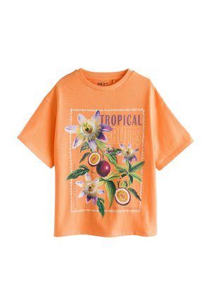REGULAR FIT - Trükipildiga T-särk - orange flower