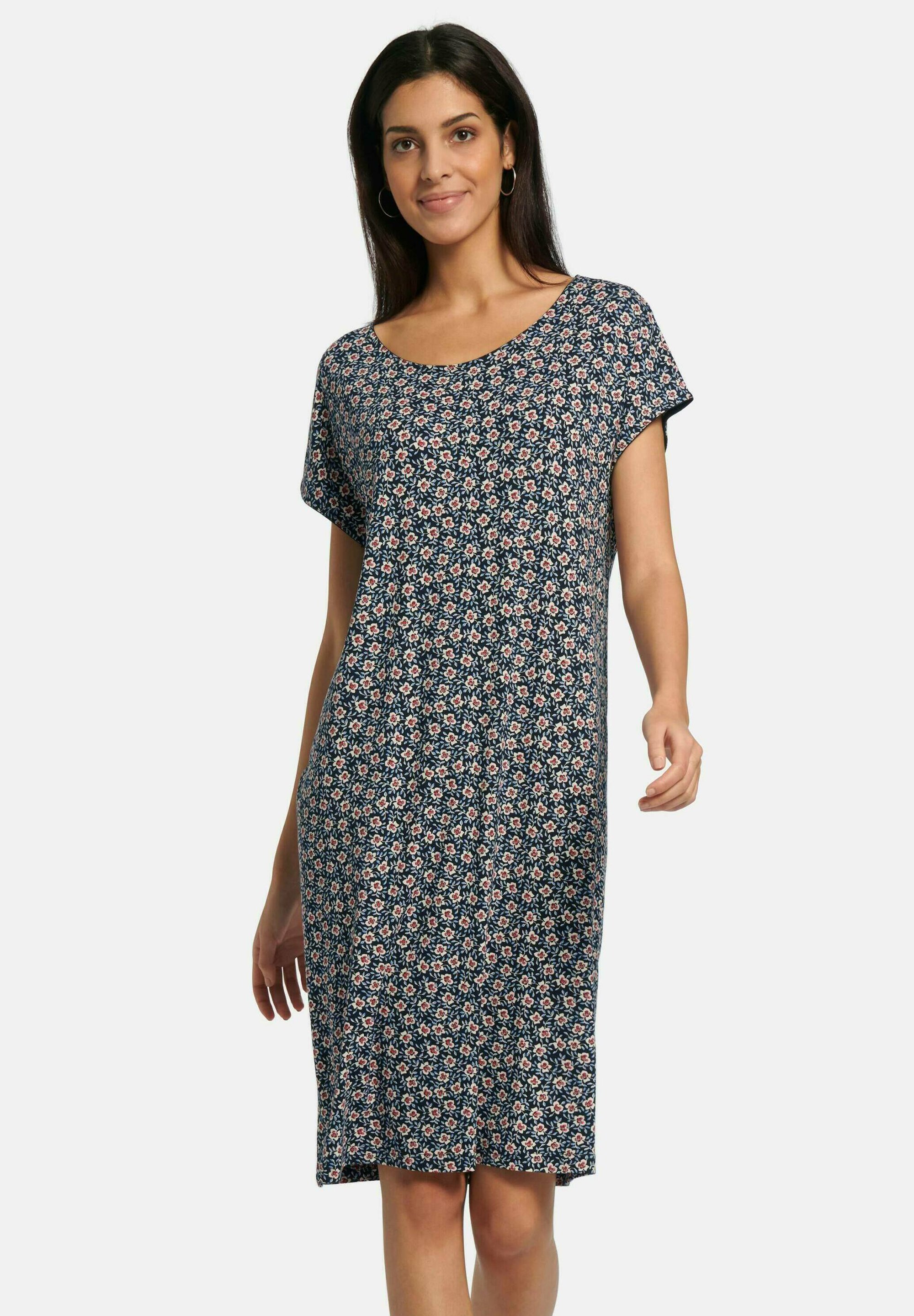 Peter Hahn Jerseykleid Marine Multicolor Blau Zalando De 