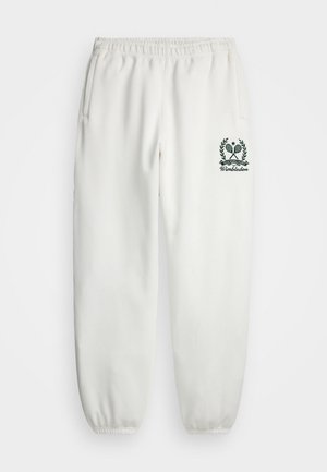 Polo Ralph Lauren WIMBLEDON CREST FLEECE SWEATPANT - Tracksuit bottoms - ceramic white