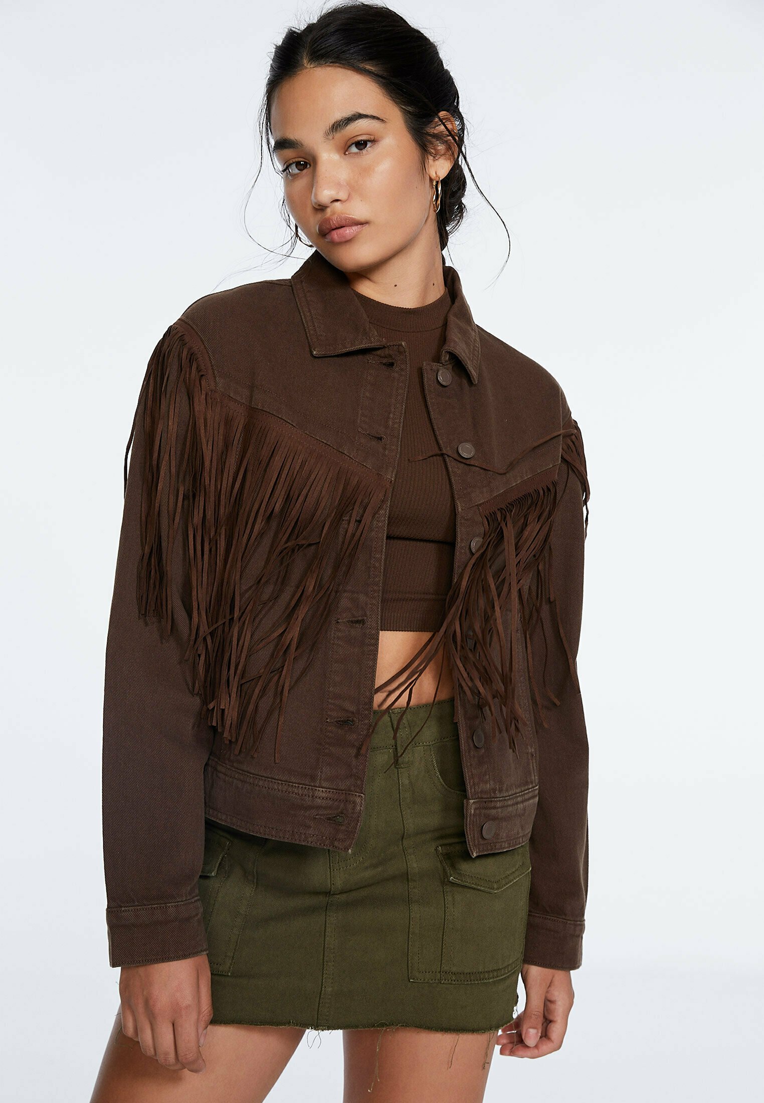 veste a frange stradivarius