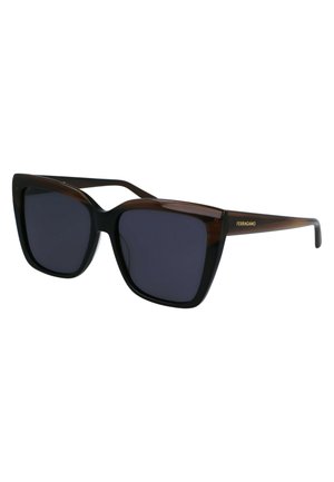 FERRAGAMO SALVATORE - Okulary przeciwsłoneczne - striped brown black