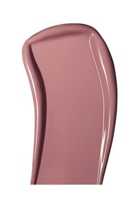 Neglelak med en glat, blank finish i en dæmpet mauvefarve, der viser en buet penselstrøg mod en hvid baggrund.