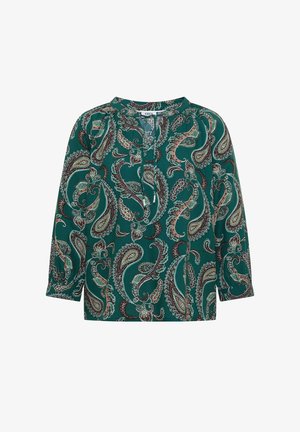 Cecil, 3/4-ARM BLUSE MIT SPLIT NECK UND PRINT - Blouse - dark fir green