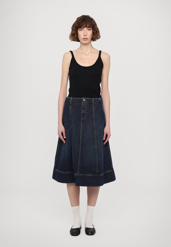A LINE SKIRT - Denim skirt
