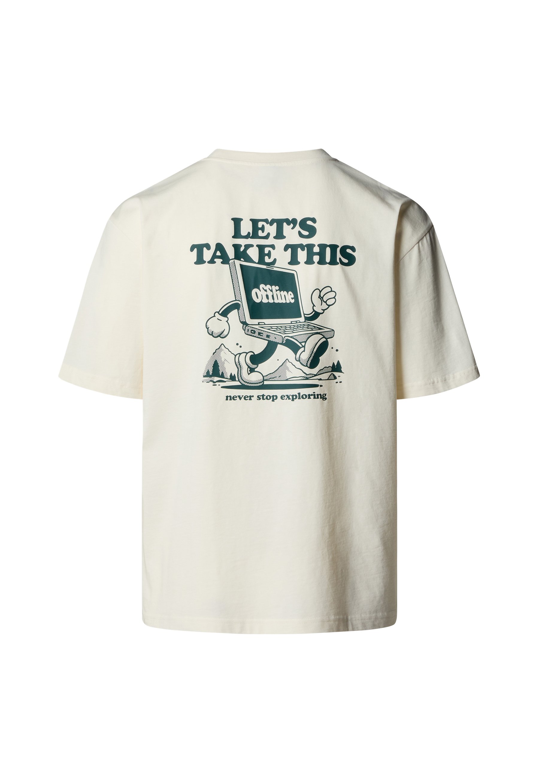 ◎THE NORTH FACE◎ White Label Team Archive Short Sleeve Rou Red box cotton t-shirt with short sleeves, white, The North