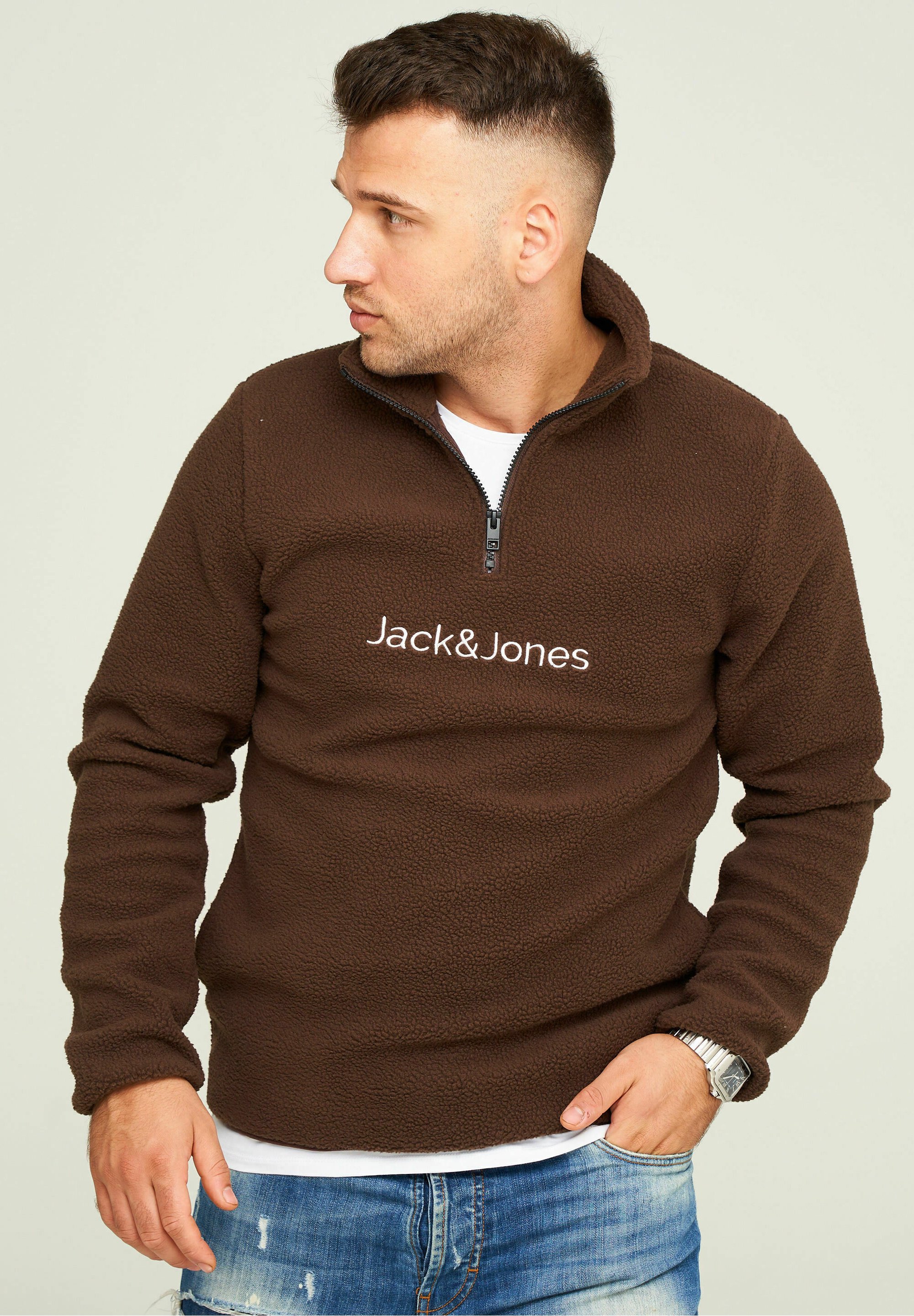 Jack Jones VESPER Fleece jumper chocolate brown/brown Zalando
