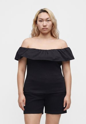 Vero Moda Curve OFF SHOULDER CUR - Bluse - black