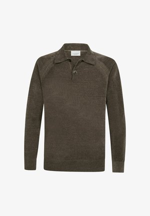 PROFUOMO, PROFUOMO POLO LONG SLEEVE - Maglione - brown