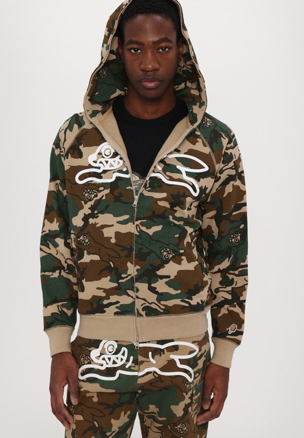 RUNNING DOG WOODLAND CAMO ZIP THROUGH HOOD - Zip-up sweatshirt - multi3