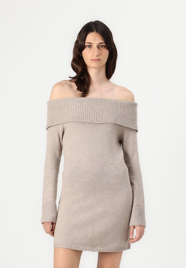 Off-the-Shoulder Skater Sweater Dress - Jumper dress