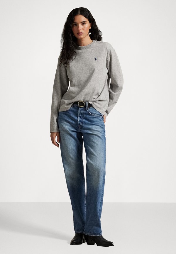 COTTON JERSEY LONG SLEEVE T-SHIRT  - Long sleeved top - cobblestone heather3