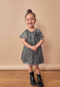 Next SPARKLE SLEEVE STANDARD - Cocktailklänning - charcoal bow