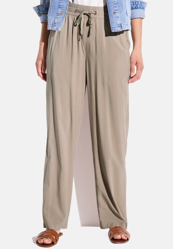 WIDE LEG - Stoffhose - beige