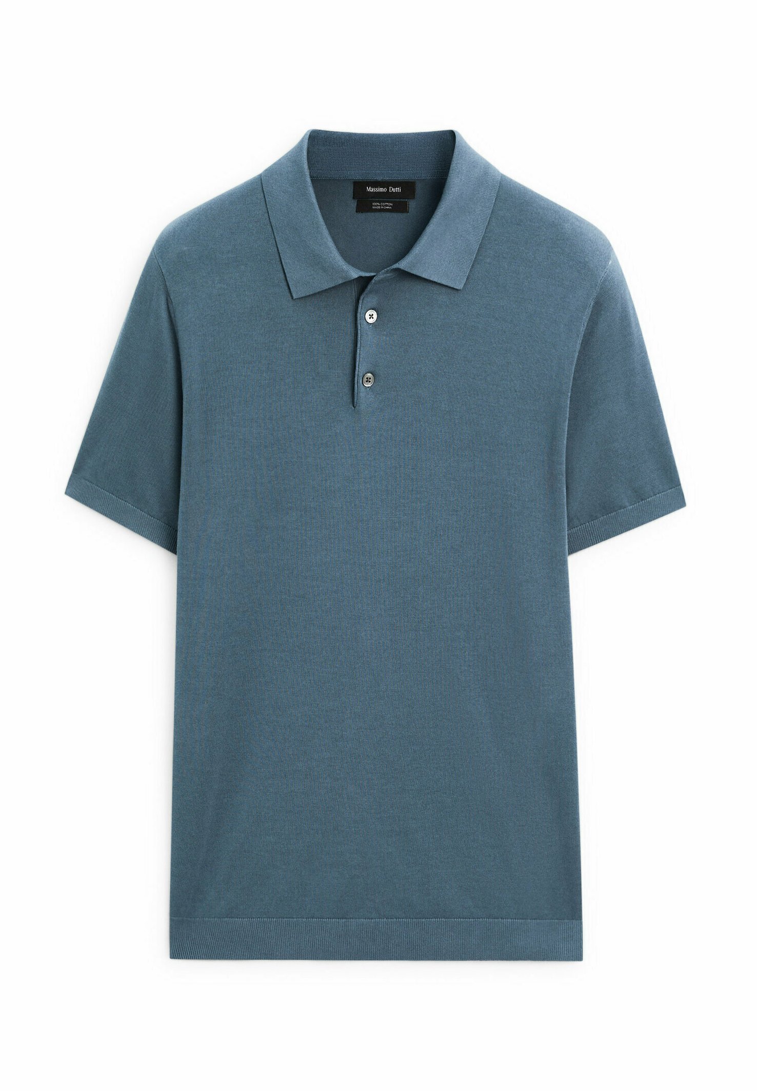 Massimo Dutti SHORT SLEEVE - Polo shirt - blue - Zalando.co.uk