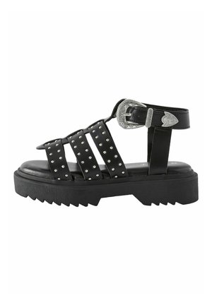 CHUNKY GLADIATOR - REGULAR FIT - Riemensandalette - black western studded