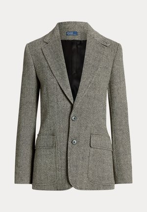 Polo Ralph Lauren HERRINGBONE LINEN BLEND BLAZER - Blazer - black/cream