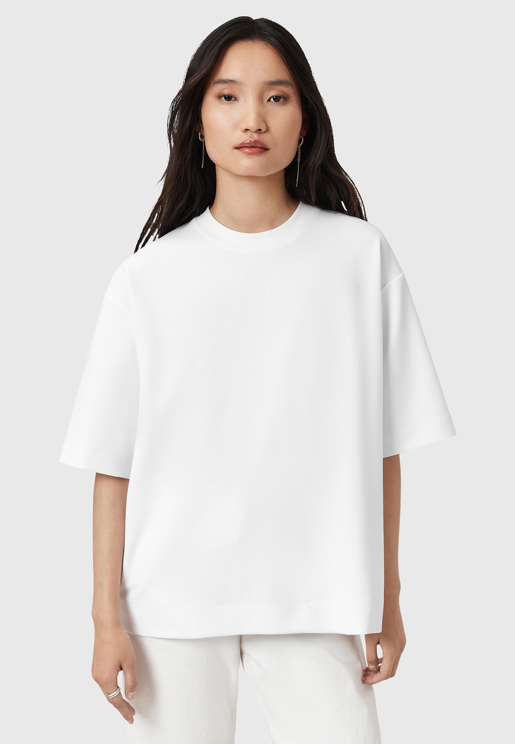 オールセインツ AllSaints Heart Lisa Tee レディース シャツ トップス Optic White AllSaints Amoré Lisa Heart Embroidered Cotton Graphic T
