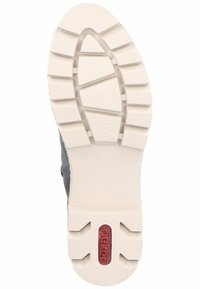 Grå sul med en strukturerad vit gummikontakt. Har djupa mönster för grepp och en röd logotypaccent. Stämplad storleksindikation närvarande.