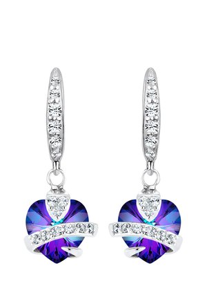 SPARKLING BASIC HEART - MIT KRISTALLEN VON SWAROVSKI® - Øreringe - violett