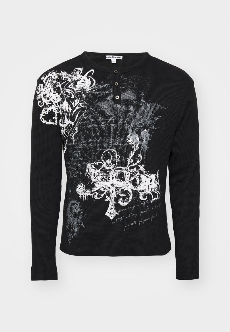 Jaded London ANOINTED WAFFLE HENLEY UNISEX - Long sleeved top 
