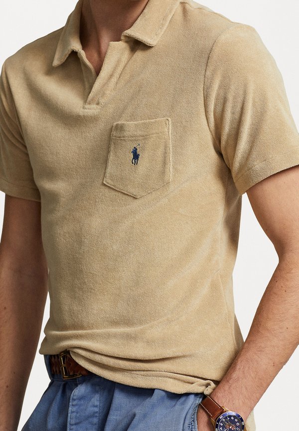 CUSTOM FIT TERRY POLO SHIRT - Polo shirt - coastal beige2