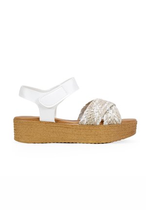 Bosanova RAFIA  - Sandalias con plataforma - blanco