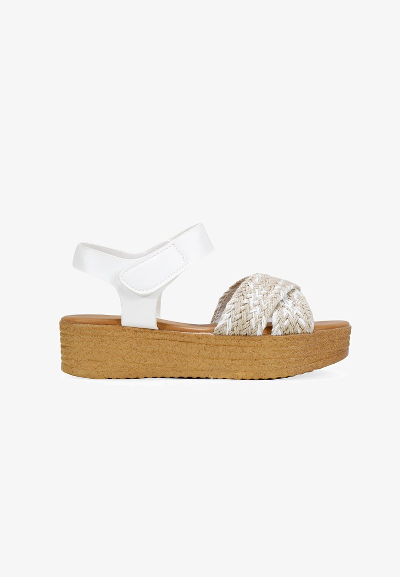 Bosanova RAFIA - Sandalias con plataforma - blanco
