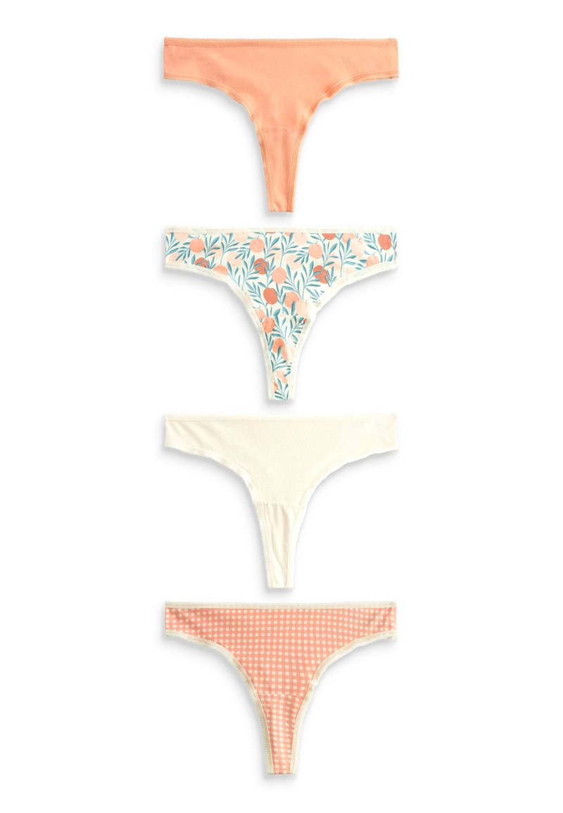 Next BLEND 4 PACK - String - check peach white/pink - Zalando.de