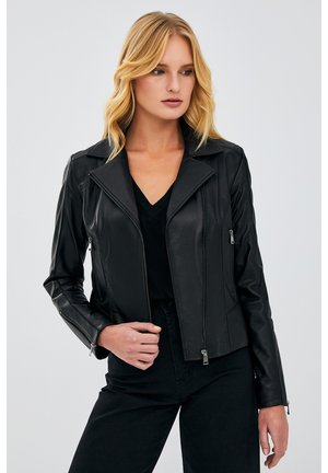 Lederjacke - black