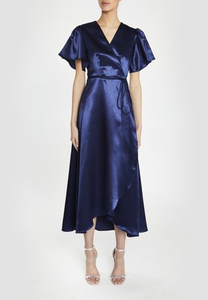 True Decadence SERENA CHAMPAGNE BRIDESMAID WRAP MIDI - Cocktailkleid/festliches Kleid - navy