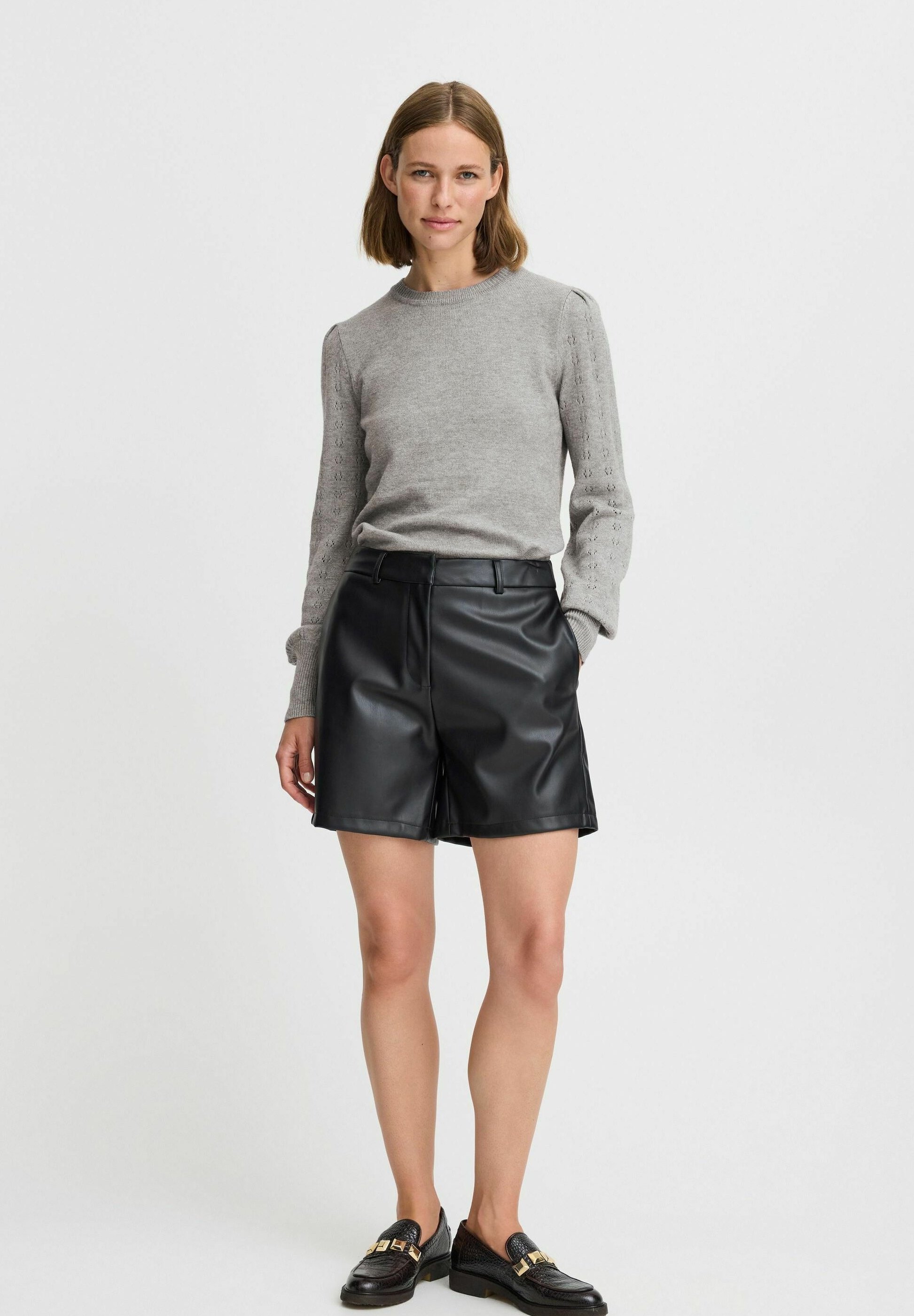 売れ筋商品|||ビーヤング ニット&セーター レディース アウター BYNONINA POINTELLE JUMPER - Jumper - mid grey melange b.young BYNONINA POINTELLE JUMPER - Jumper - mid grey