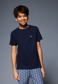 Lacoste - TEE ESSENTIALS UNISEX - Paprasti marškinėliai - navy blue Miniatiūros vaizdas 1