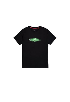 Alpha Industries, LIGHTNING - T-Shirt print - black poisongreen