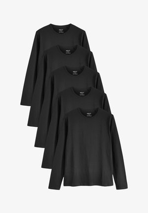 MIXED LONG SLEEVE FIVE PACK - Top s dlouhým rukávem - black