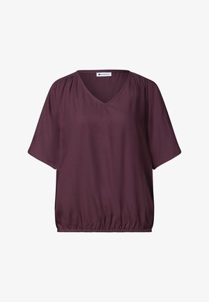 Street One, KURZARM BLUSENSHIRT MIT V-NECK - Blouse - rustic rouge