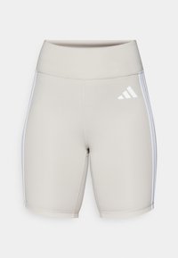 OPTIME ESSENTIALS 3STRIPES SHORT LEGGINGS - Tights - alumina/white