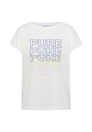 Cecil, T-SHIRT MIT BOAT NECK UND FRONTPRINT - T-shirt print - vanilla white