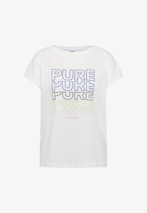 Cecil, T-SHIRT MIT BOAT NECK UND FRONTPRINT - T-shirt print - vanilla white