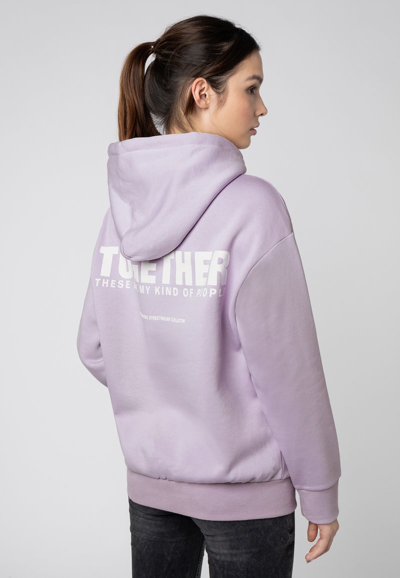 Sublevel - MIT BACKPRINT - Hoodie - light purple, Enlarge