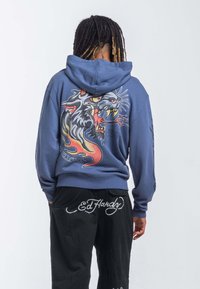 Ed Hardy HELL CATZ ZIP THROUGH - Felpa con zip - indigo