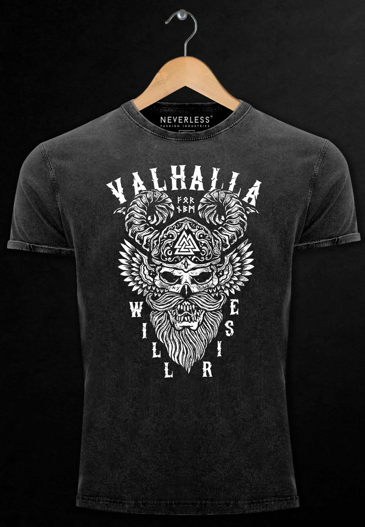 Neverless Herren Tanktop 'Valhalla Will Rise' – Wikinger-Motiv Aus 100% Baumwolle