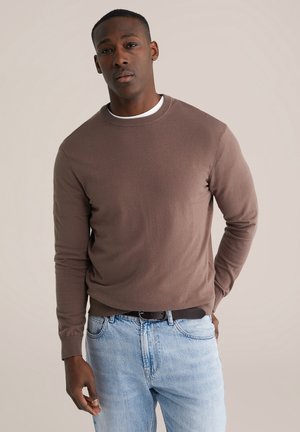 PULLOVER AUS MIX - Trui - taupe