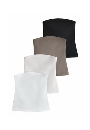 THE SET, 4 PACK BANDEAU STRAPLESS TOPS - Top - black brown neutral white