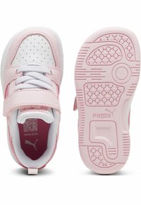 Puma REBOUND V6 LO  - Scarpe primi passi - white fast pink whisp of pink