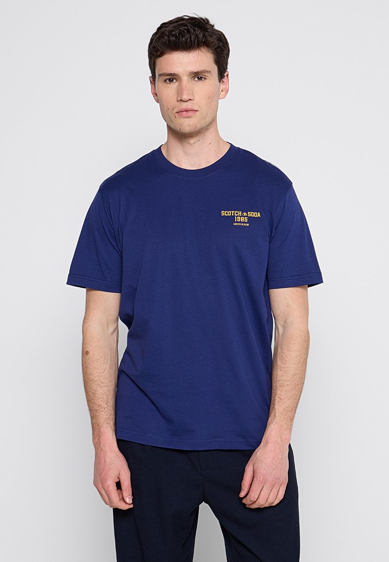 Scotch & Soda T-shirt print blauw