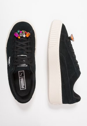 PLATFORM JEWEL - Baskets basses - black/silver