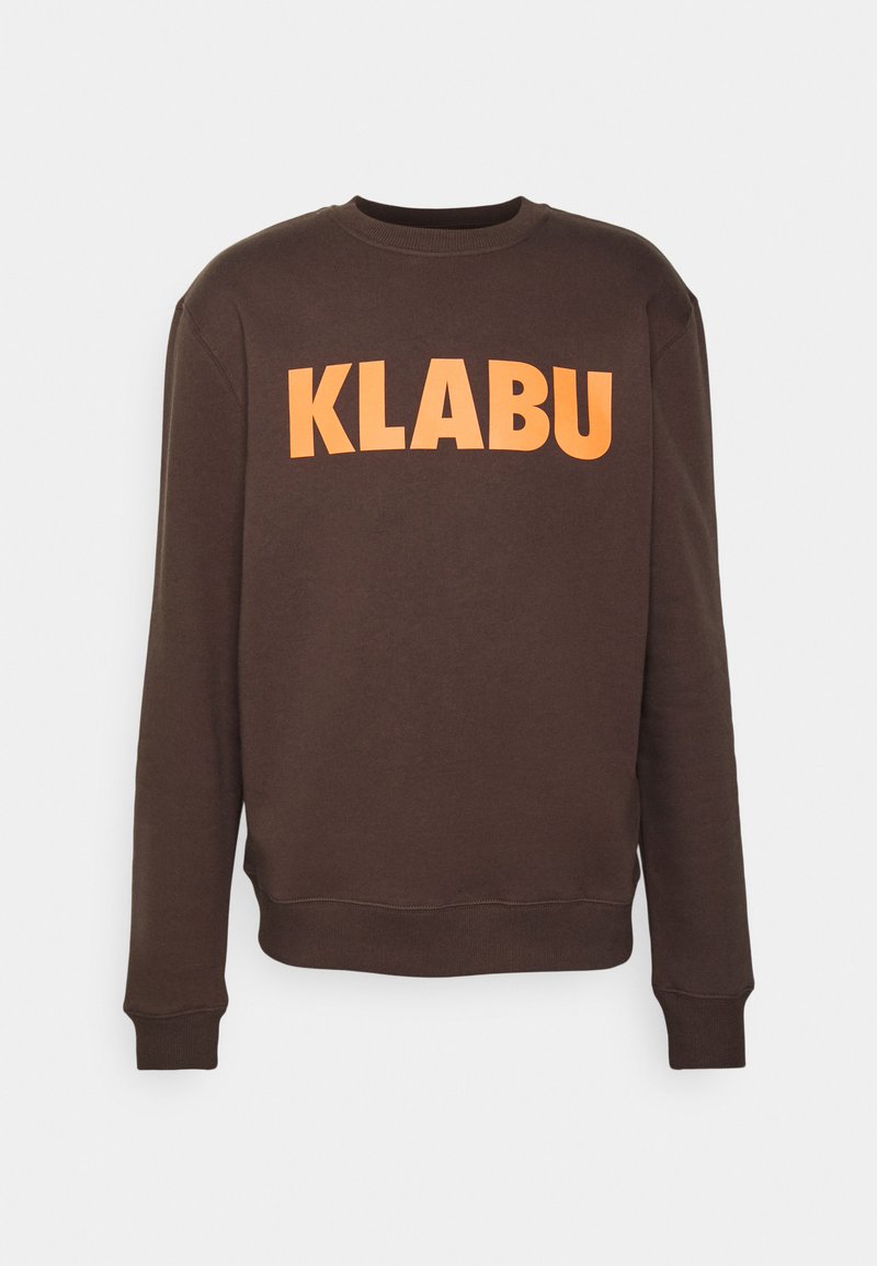 KLABU CREW NECK - Sweatshirt - chocolate brown/vibrant orange/marron -  ZALANDO.FR