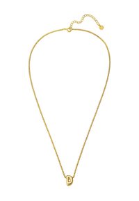 Zelta krāsas ķēdes kaklarota ar plakanu, gludu ķēdi un dekoratīvu piekariņu, kas veidots kā burts "D". Regulējama garuma ar aizdares mehānismu.