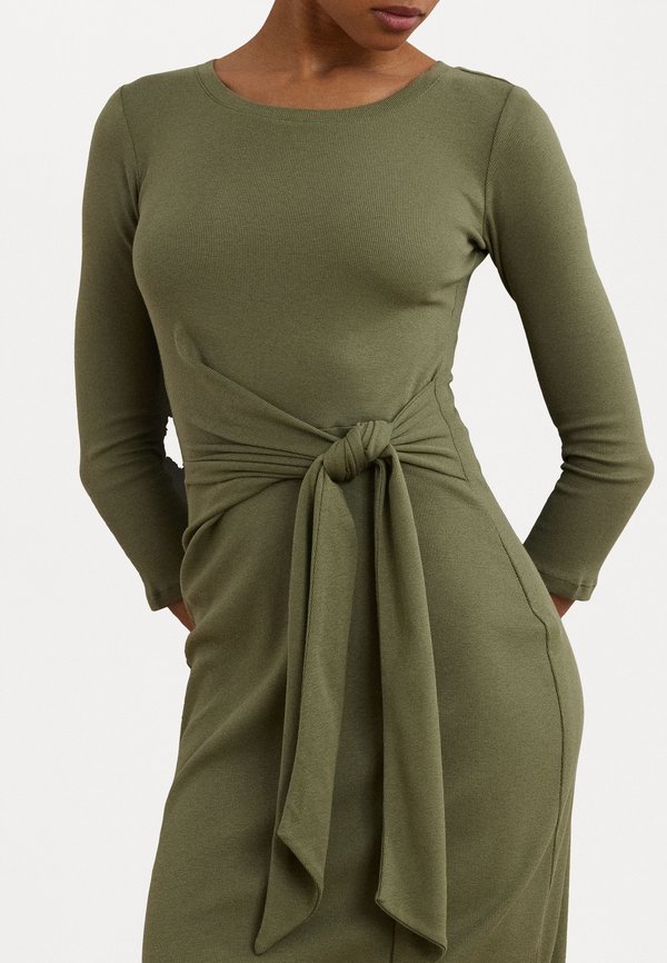 IMALAH TIE FRONT COTTON BLEND CREWNECK DRESS - Jersey dress3