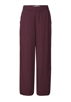Street One, HIGH WAIST WIDE LEG HOSE IM LOOSE FIT - Pantalon classique - rustic rouge